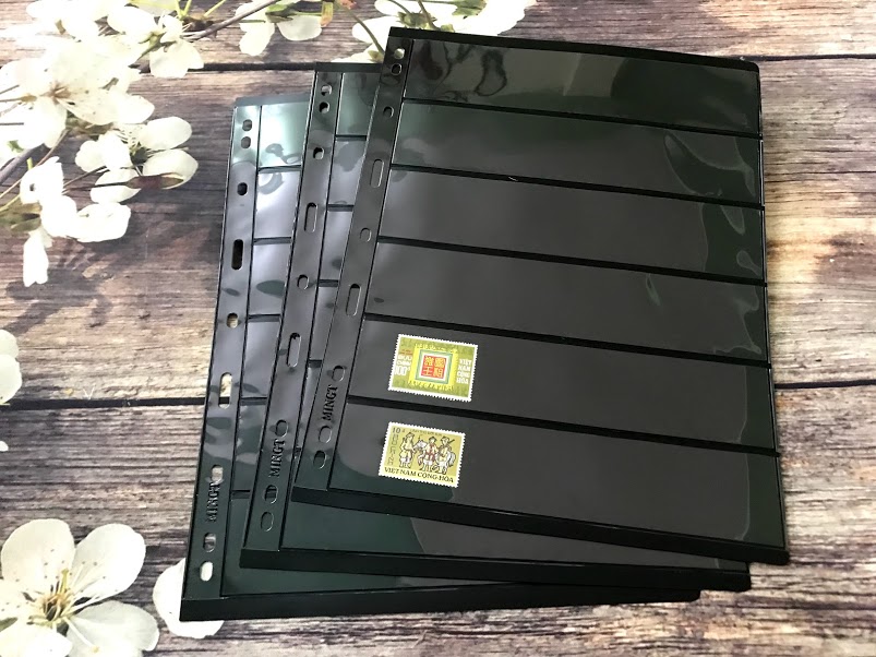 Combo 5 Phơi Đựng Tem Có 6 Ngăn Đen Bền Chắc CB5PT6ND