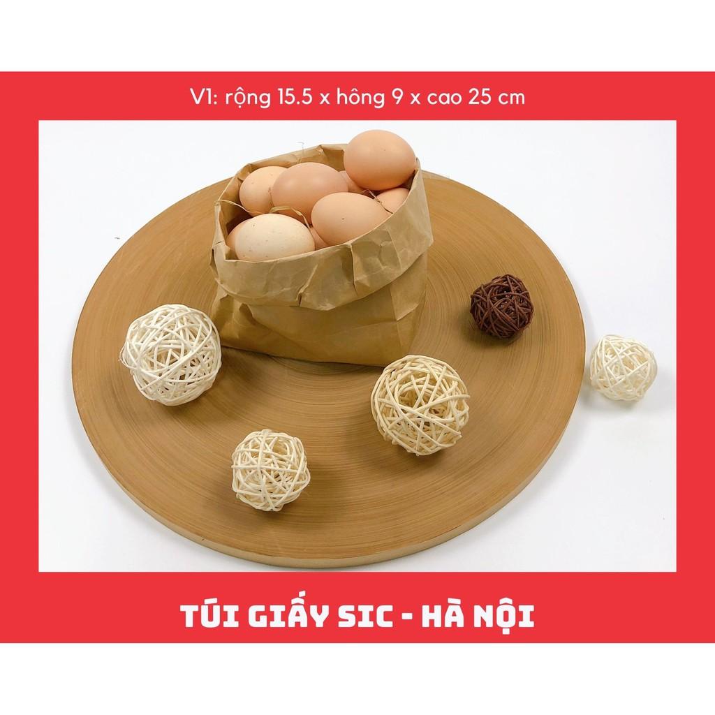 100 CHIẾC TÚI GIẤY KRAFT V1: 15.5x9x25 KHÔNG QUAI