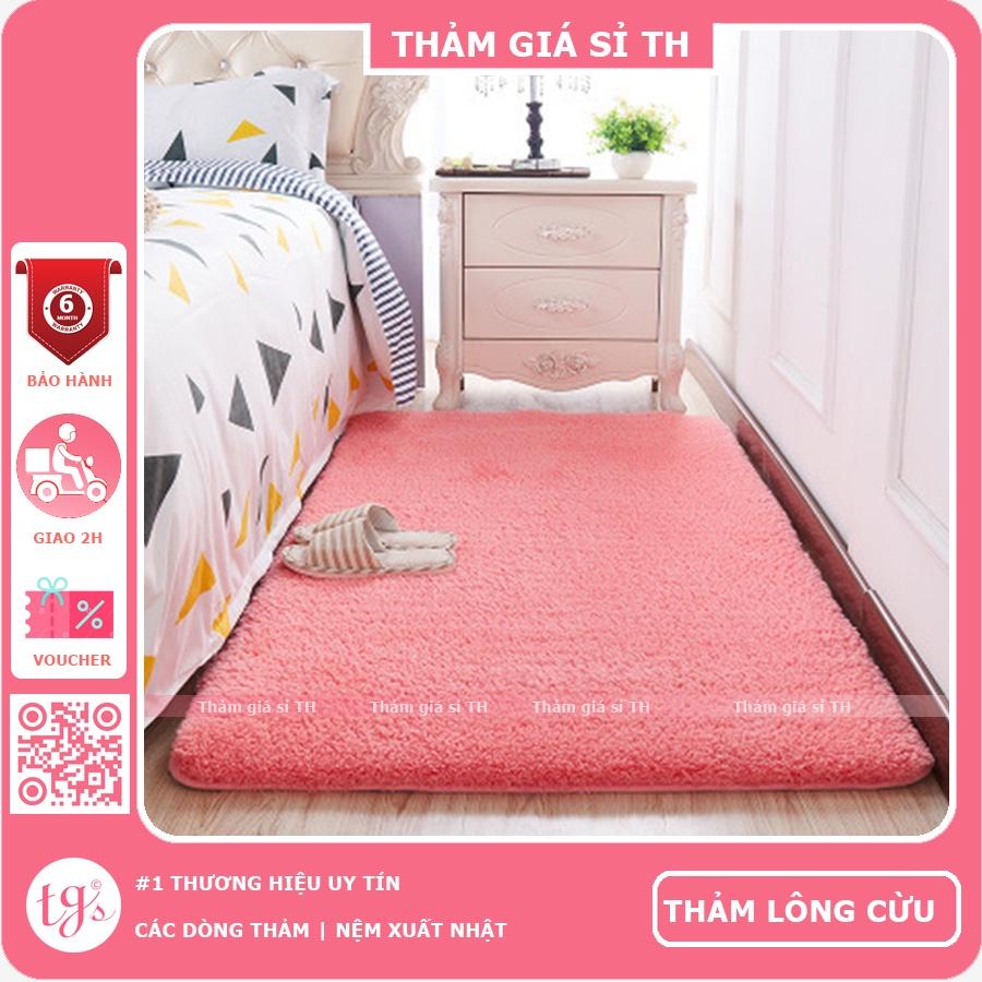 Thảm Lông Cừu Màu Hồng | Thảm Trang Trí Phòng Khách - Phòng Ngủ - Thảm Trải Sofa - Thảm Dành Cho Bé