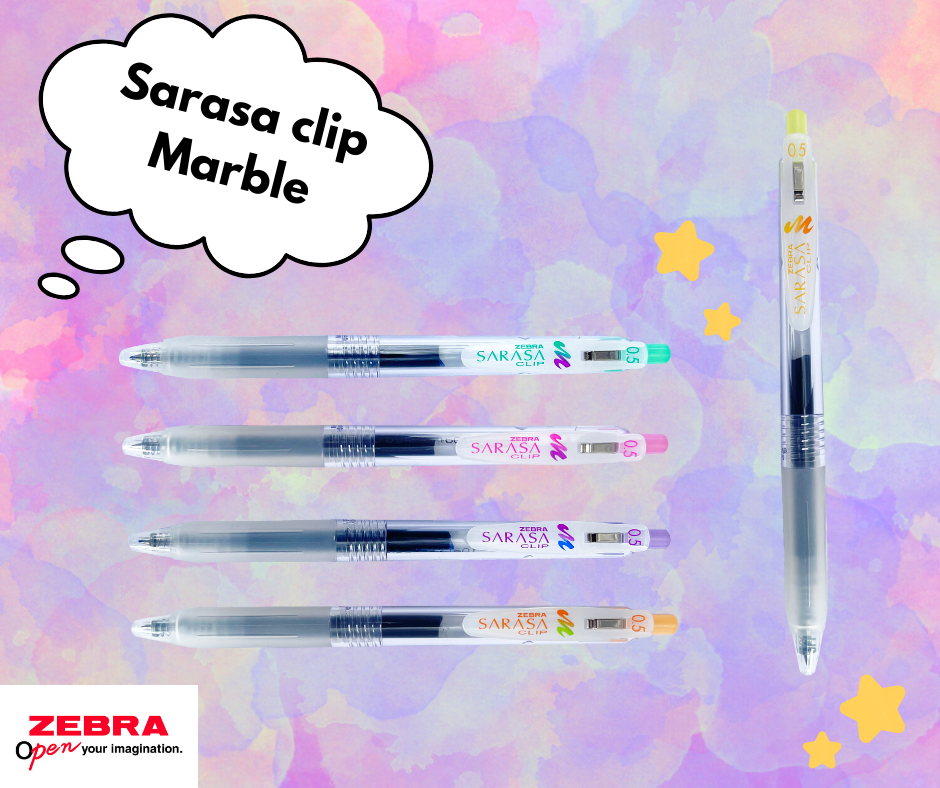 [Mực Xanh] Viết Gel Zebra Sarasa clip Marble Color 0.5 mm - Nhật Bản