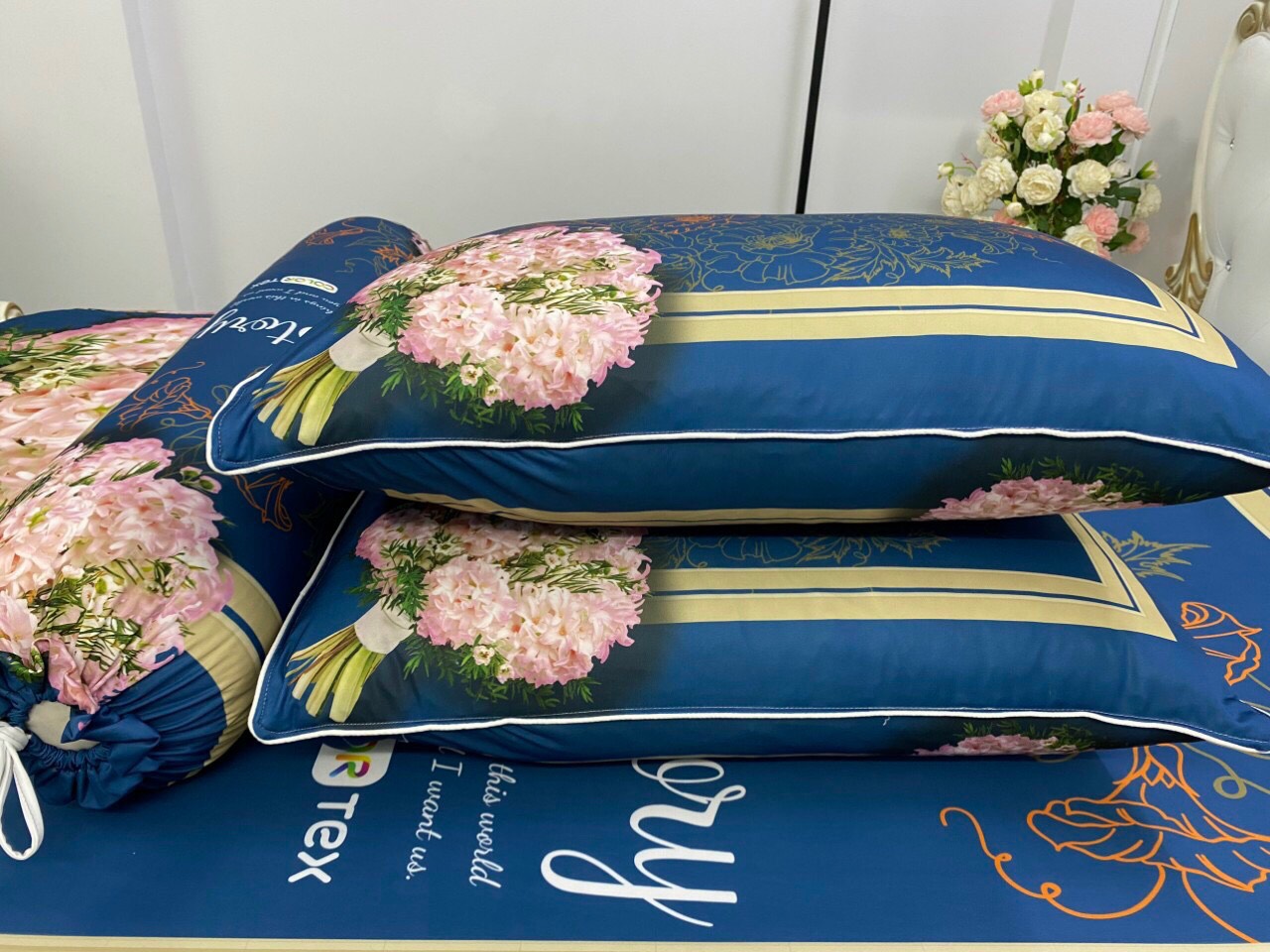 Bộ Drap gối Thun gối thun Ý 5D Cao Cấp , mát lạnh, thấm hút tốt.