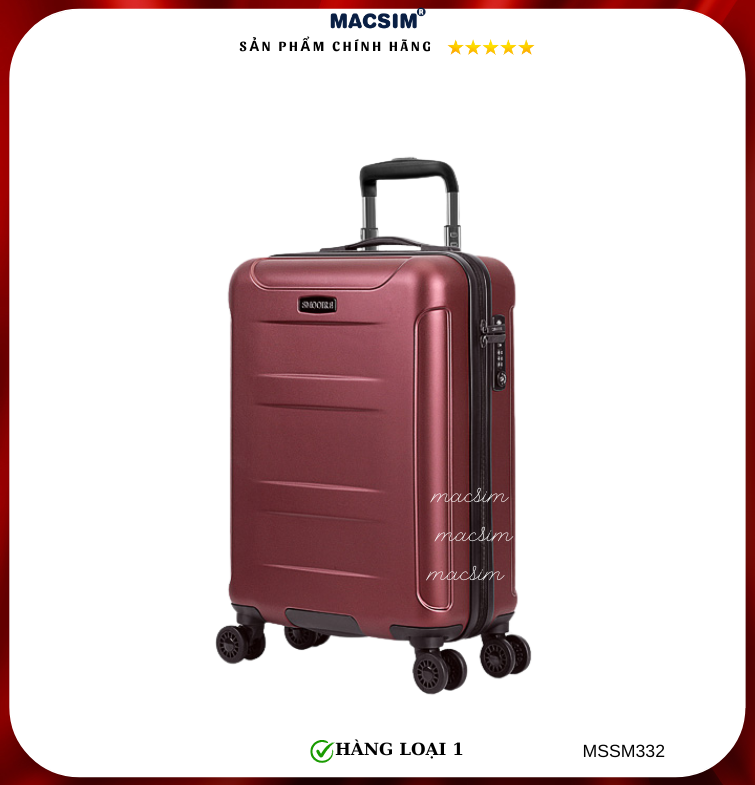 Vali cao cấp Macsim Smooire MSSM332 cỡ 24 inch màu đỏ - Hàng loại 1