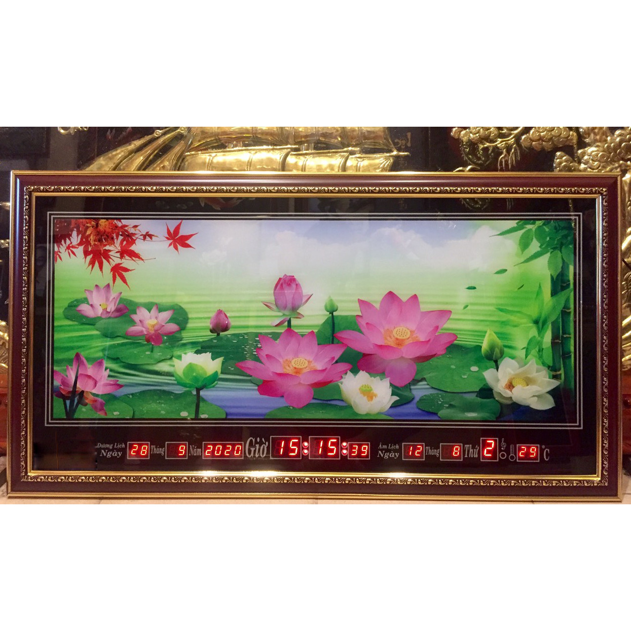 Đồng hồ điện lịch vạn niên Hoa Sen - MS207
