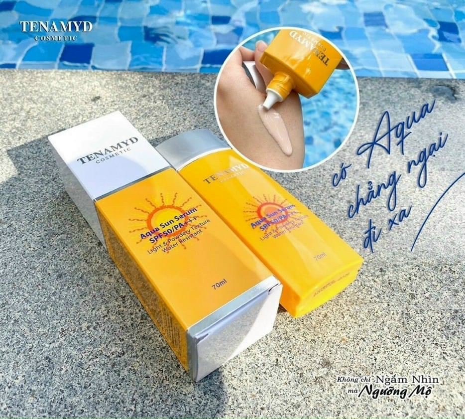 Tinh chất chống nắng Tenamyd Aqua Sun Serum SPF 50/PA+++ tuýp 70ml