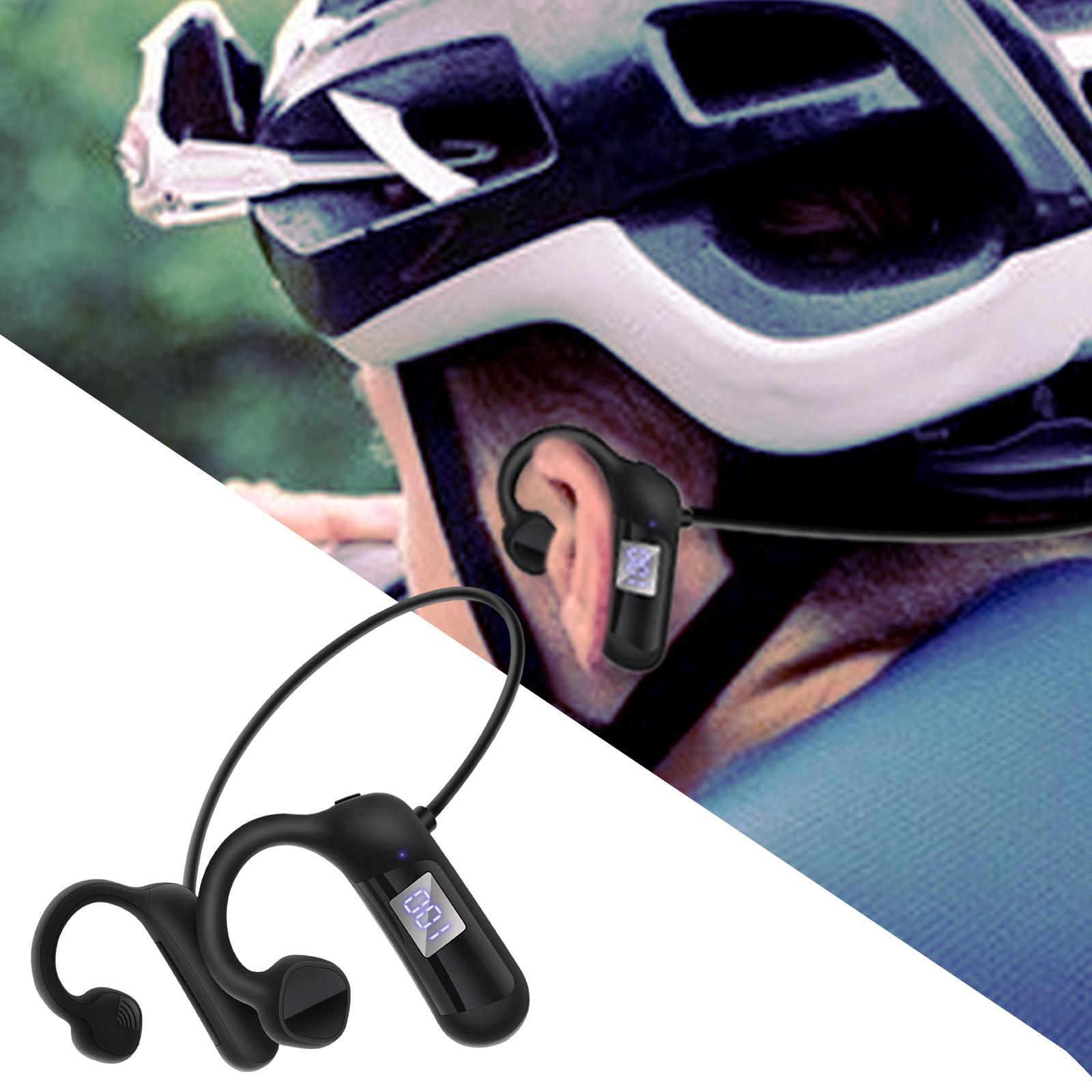 Air Conduction Headphones 5.3 Sweat Proof for Cycling Fitness Black