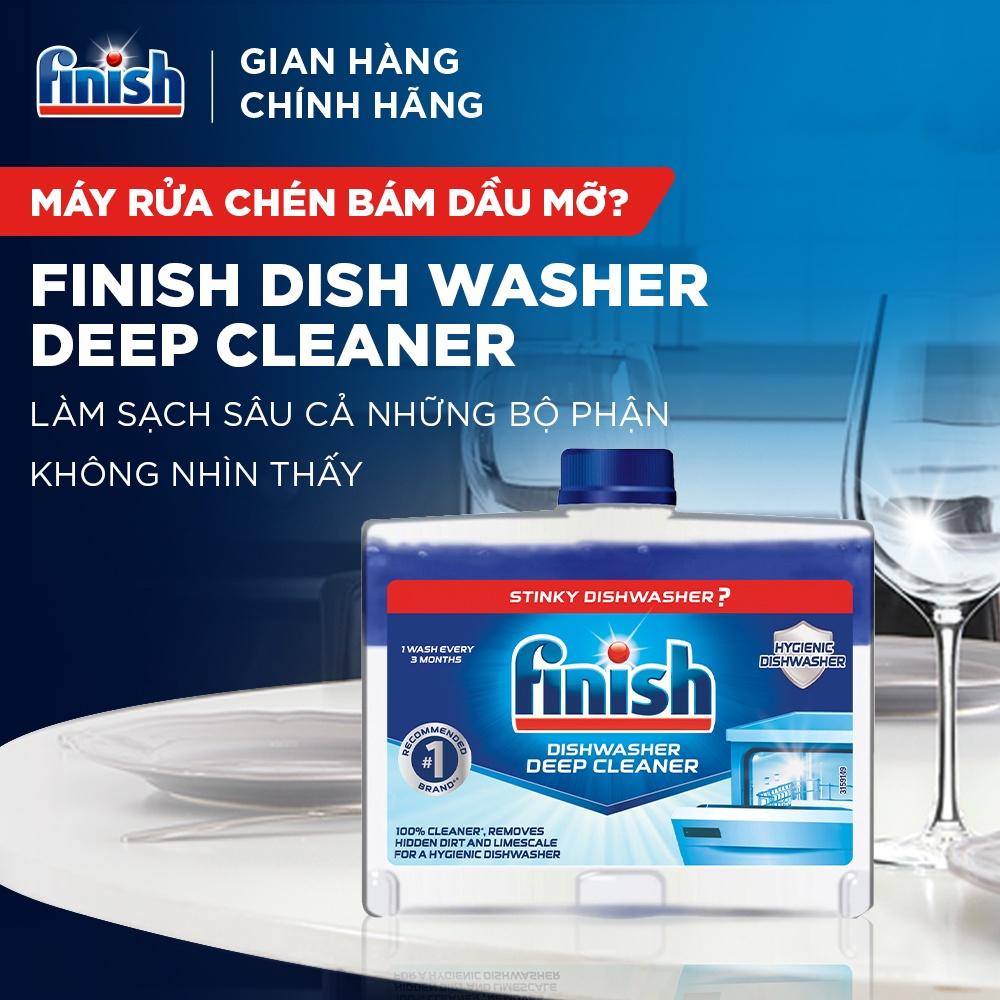 Dung Dịch Tẩy Rửa Máy Rửa Chén Bát Finish Dishwasher Deep Cleaner - chai 250ML