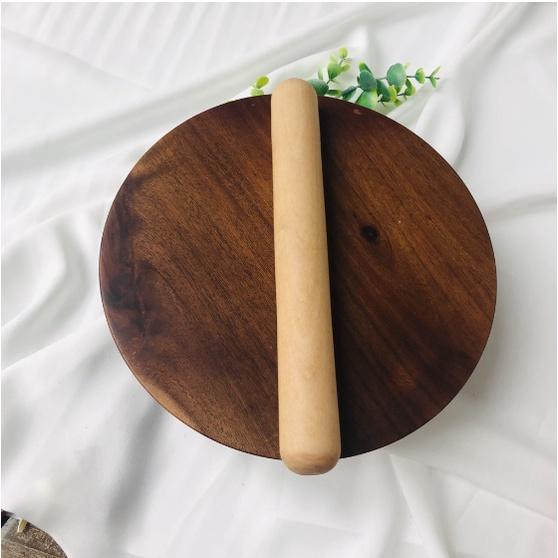 Cán Lăn Bột, Cây Lăn Bột Gỗ Beech Làm Bánh Ngọt, Bánh Mỳ, Chụp Ảnh Trang Trí Cỡ 31.5cm và 24.5cm