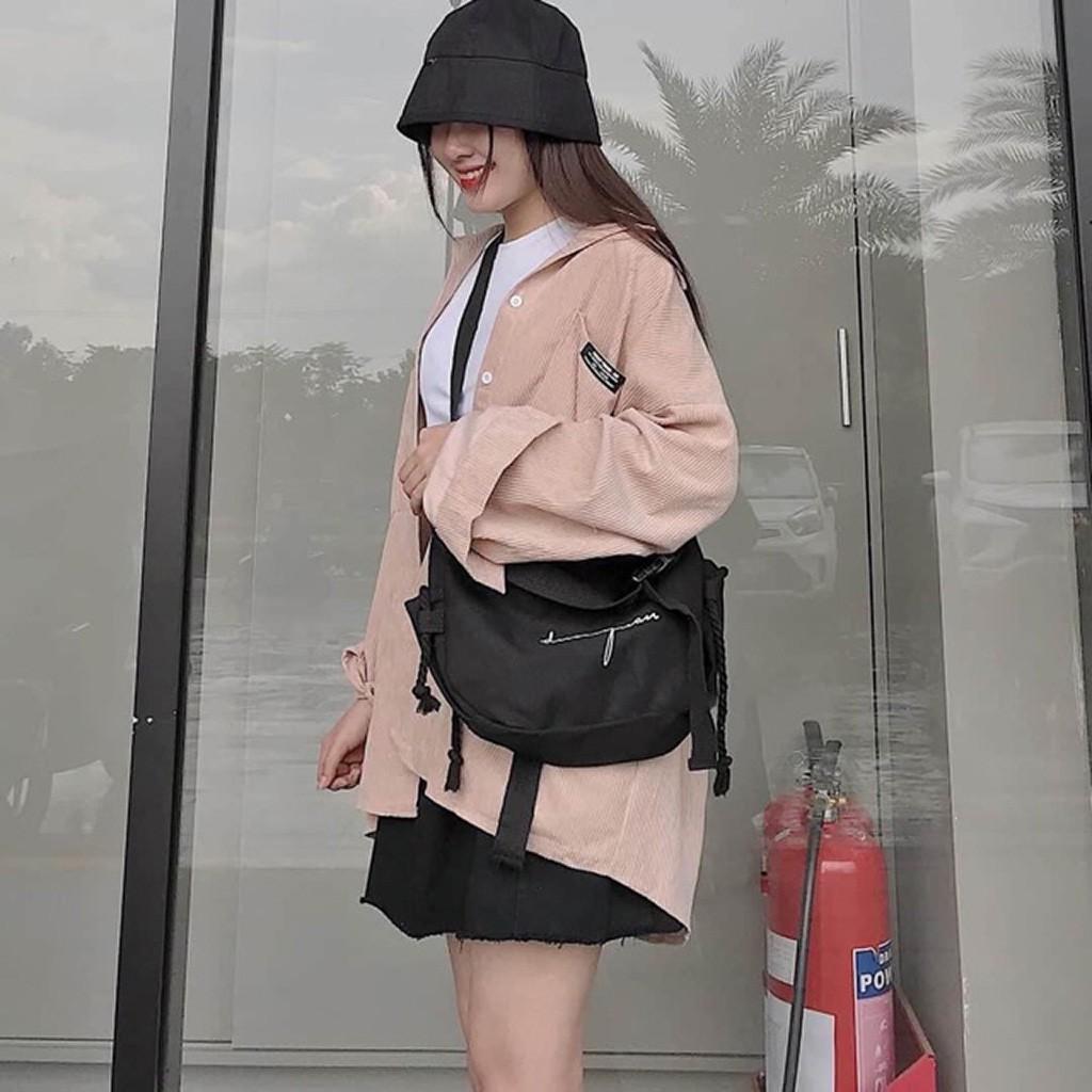 Hình ảnh Áo Sơ Mi Nhung TĂM Unisex Form Rộng - Áo sơ mi nam nữ phong cách Ulzzang UNISEX