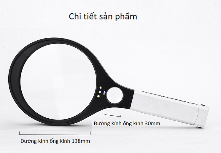Kính lúp cầm tay phóng đại 10 lần có đèn V2-MG80138B
