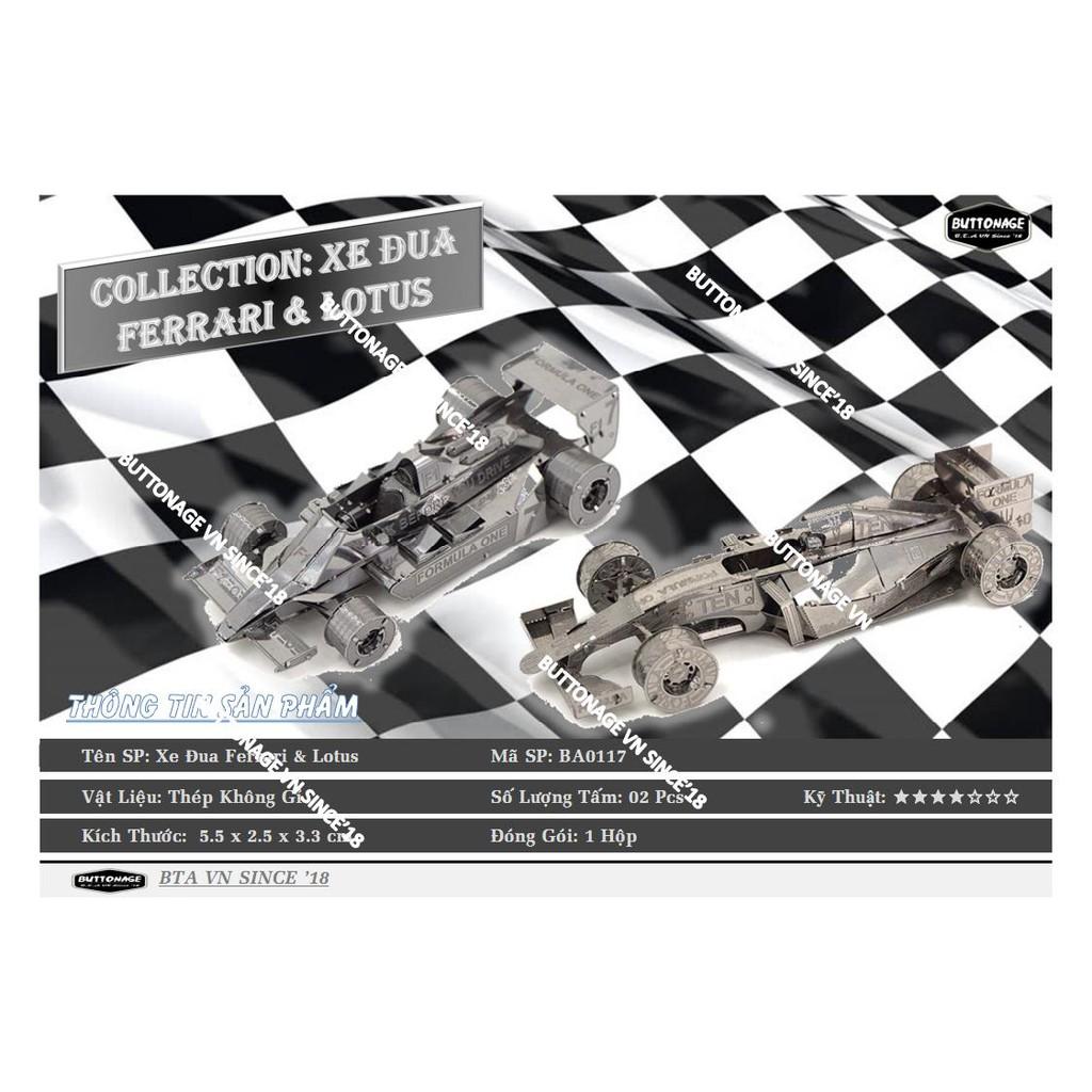 Mô Hình Lắp Ráp 3d 2 Mẫu Xe Đua Lotus F1 Và Ferrari