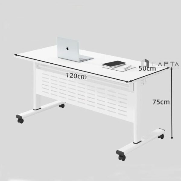 Bàn họp mặt MFC xếp gọn thông minh TF2003-12W Nội thất Capta Bàn làm việc hiện đại nhập khẩu màu trắng chân bàn sắt sơn tĩnh điện màu trắng có bánh xe Modern Office Desk hcm