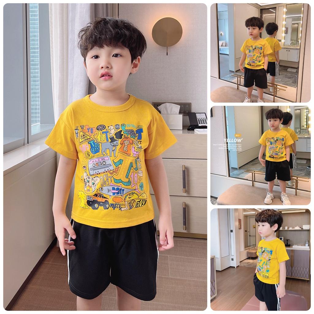 AT17 Size90-150 Áo thun bé trai Thời trang trẻ Em hàng quảng châu