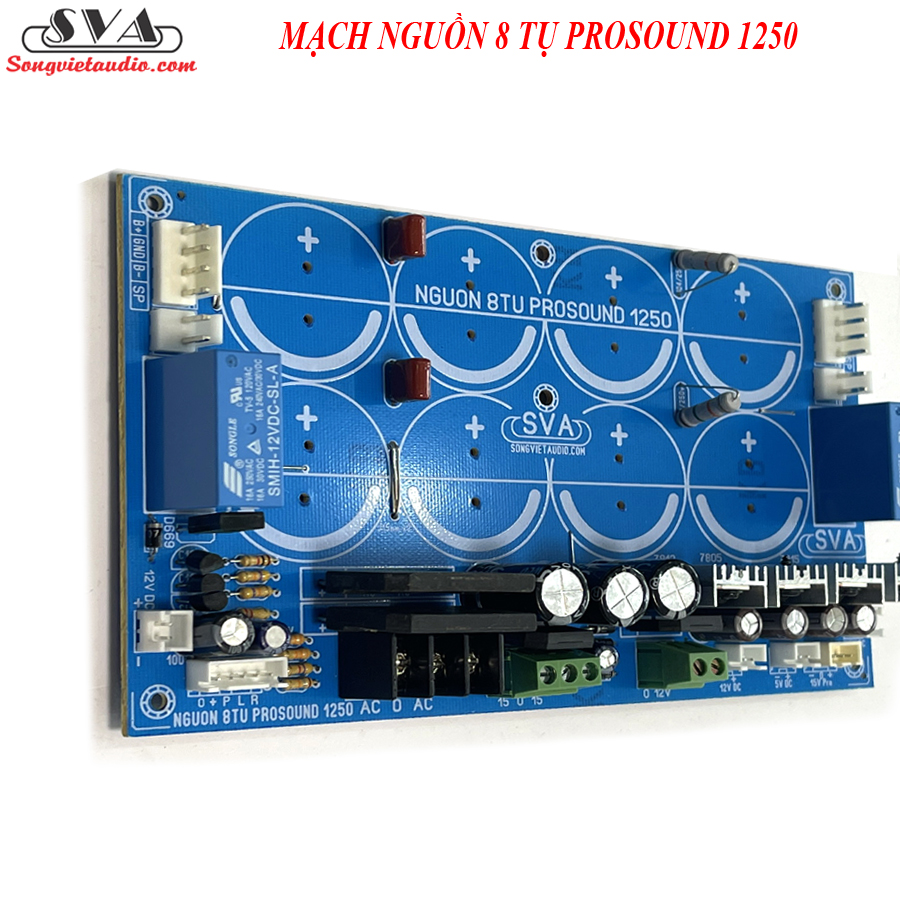 MẠCH NGUỒN 8 TỤ PROSOUND 1250 - NEW 2022 ĐẦY ĐỦ NGUỒN PHỤ, CHỐNG NHIỄU TỐT