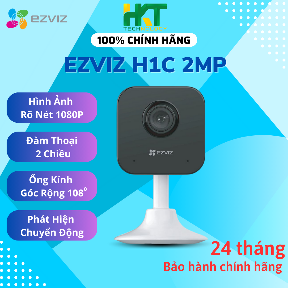 Camera Wifi Góc Rộng Ezviz H1C Trong Nhà, Đàm Thoại 2 Chiều - Hàng chính hãng