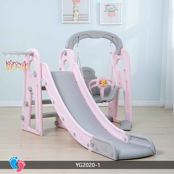 Cầu trượt tuột xích đu bóng rổ cho bé BABY PLAZA YG2020-1