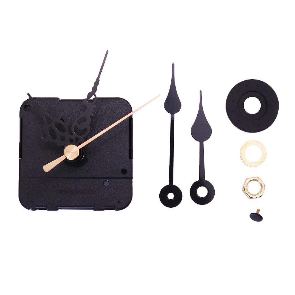 2x 1 Set Silent DIY Small Wall Clock Movement Repair Tool with 4 Long Pointers