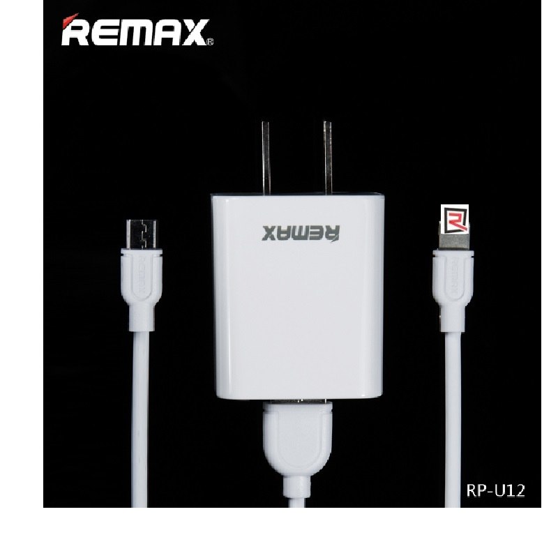 Bộ combo củ cóc sạc và dây sạc Lightning hiệu Remax cho điện thoại iPhone iPad - Hàng chính hãng