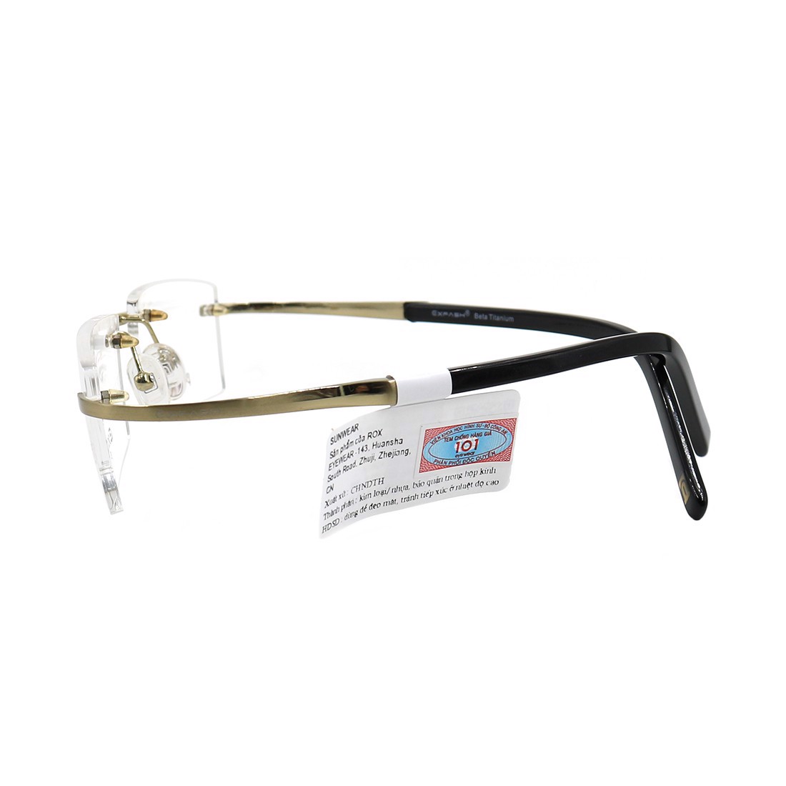 Gọng kính, mắt kính chính hãng Exfash EF1271T 209 - Tặng 1 gọng kính