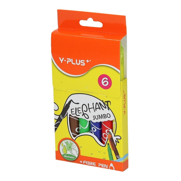 Hộp Bút Lông Màu Tô 6 Màu Elephant Jumbo Yplus YPLUS YP - FP1714 - ELP