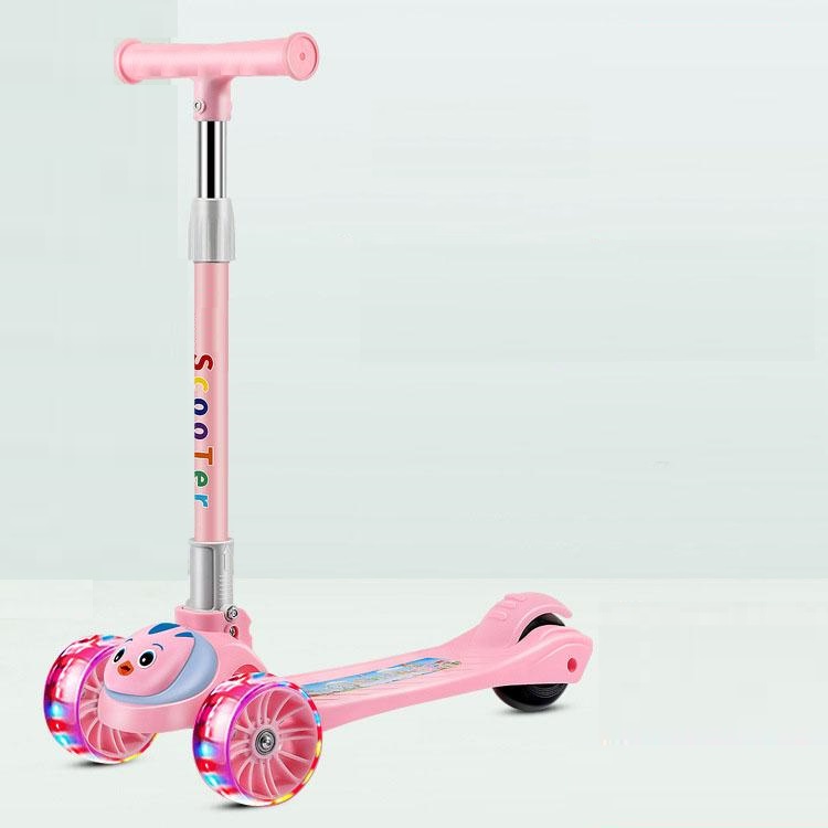 Xe Trượt Scooter Bánh Xe Phát Sáng, Có Nhạc Cho Bé Và Đèn Led Đầu Xe, Tải Trọng 80kg