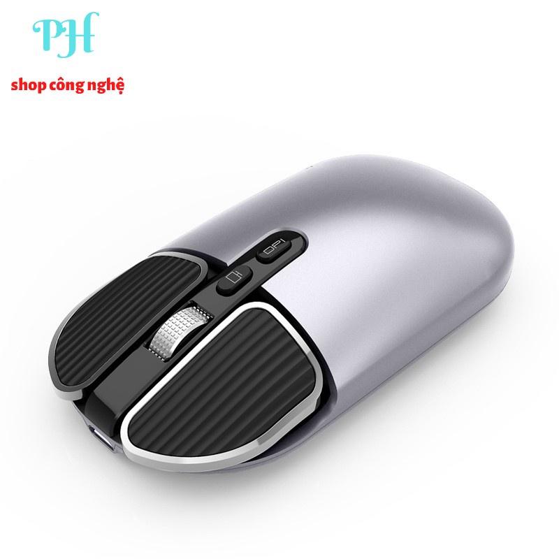 Chuột không dây - Chuột Bluetooth FMOUSE M203 pin sạc siêu mỏng Click chuột slient không tiếng ồn, DPI 1600 - Hàng chính hãng