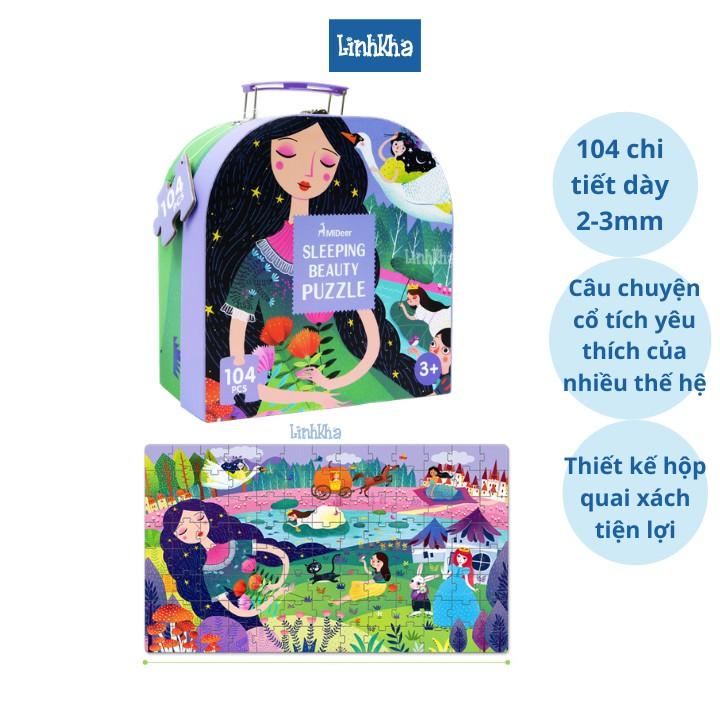 Ghép hình Mideer Công chúa ngủ trong rừng 104 chi tiết - Mideer puzzle Sleeping Beauty - MD3028 - cho bé 3Y+