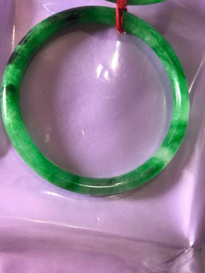 1 CHIẾC VÒNG XANH NGỌC NGỌC 50MM CỌNG TRÒN NHỎ LẺ CHẤT LIỆU ĐÁ CẨM THẠCH Size 50MM x Dầy 5mm NỮ 45Kg - 54Kg