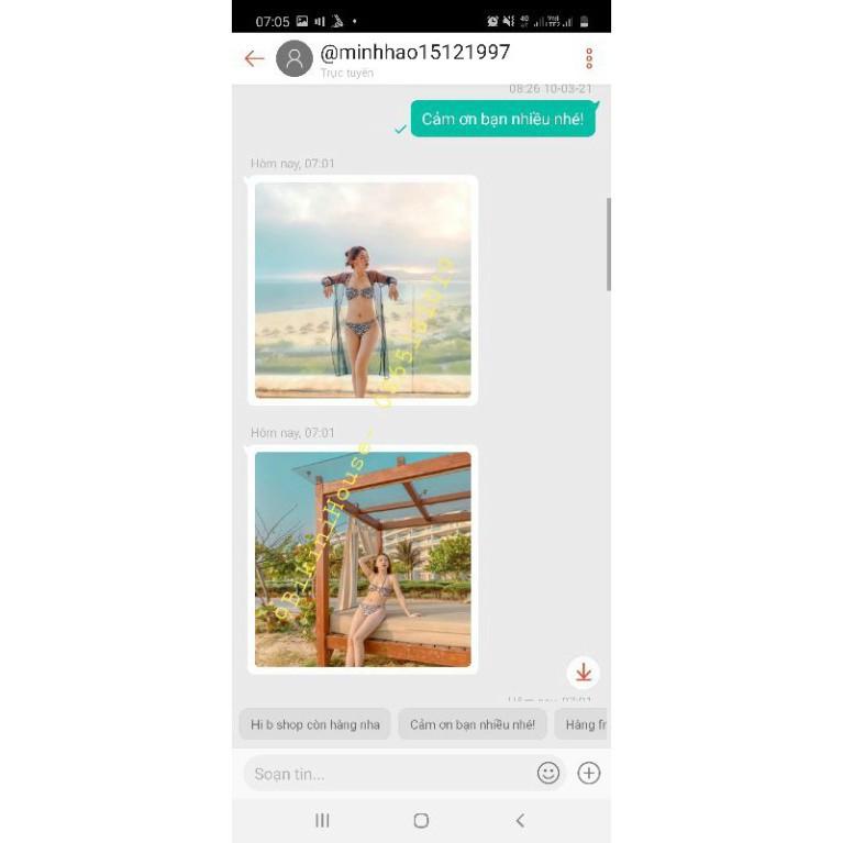 freeship Đồ bơi Bikini hai mảnh sexy vằn đen trắng siêu đẹp mặc đi biển đi bơi