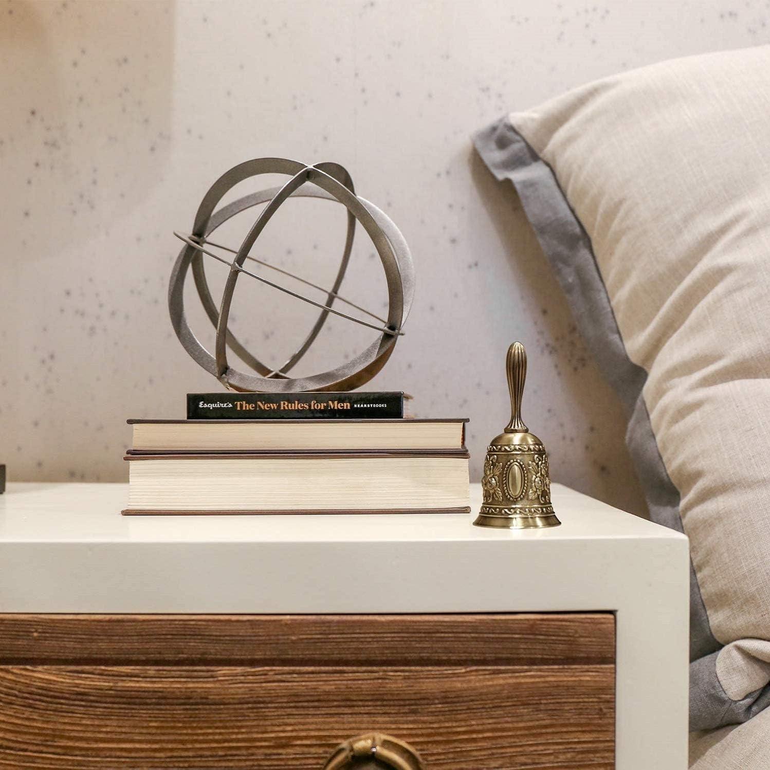 Chuông Tay, Chuông Cầm Tay, Chuông Phục Vụ Nhà Hàng, Chuông Bàn Chuông Tay Cổ Điển Cho Trường Học, Bữa Tiệc Tiếp Tân, Dịch Vụ Khách Sạn, Đồng, 5.5X5.5X11.3CM