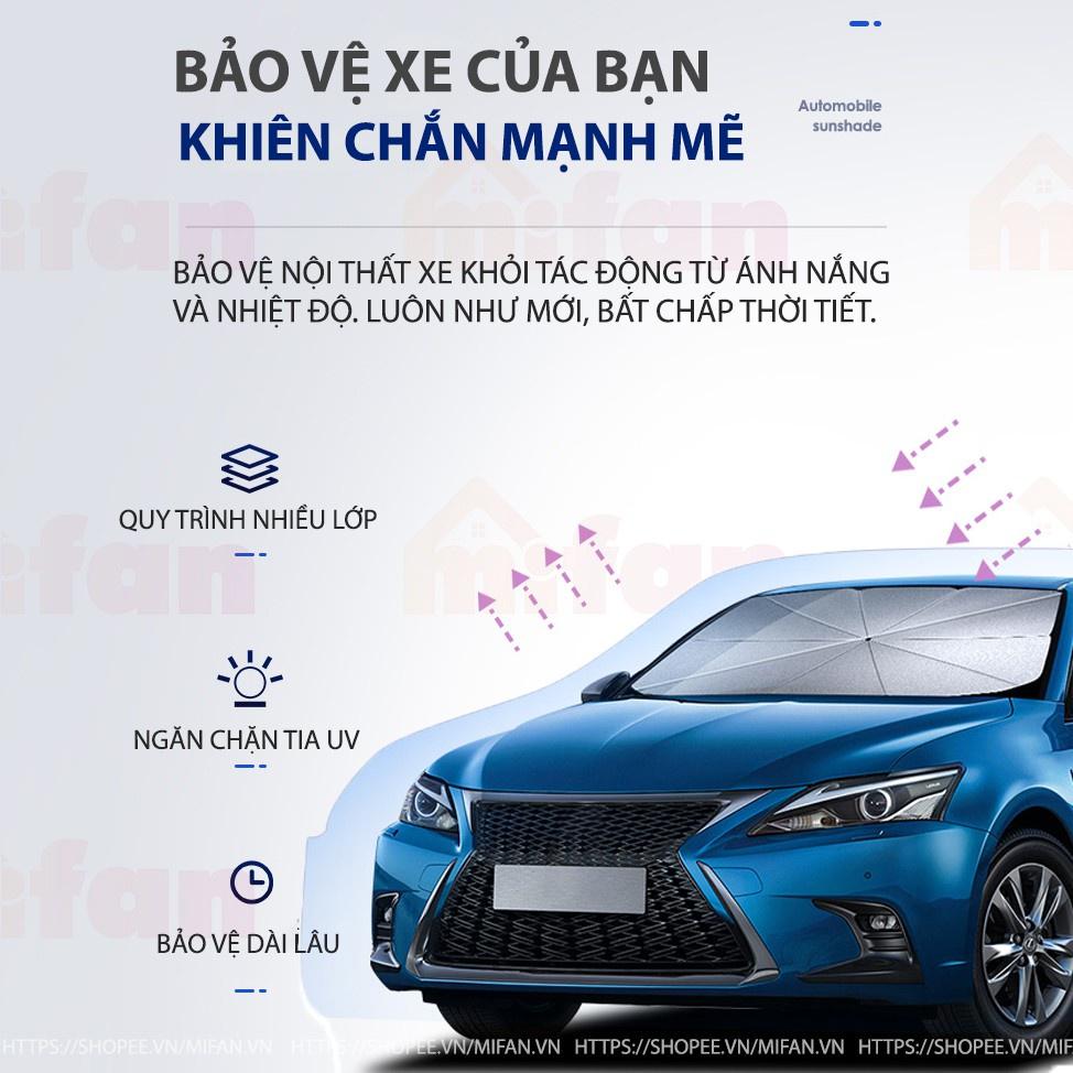 Ô Che Nắng Ô Tô - Dù Che Nắng Ô Tô Kính Lái Phủ Bạc Titan Cách Nhiệt Chống Tia Cực Tím Cao Cấp Dành Cho Xe Hơi