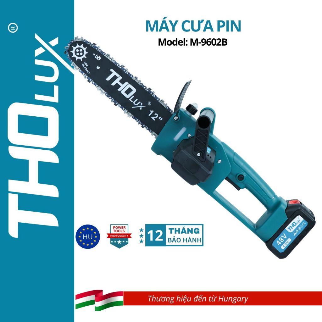 Máy cưa xích pin Tholux M-9602B 700W, Chiều dài lam 305mm, pin 10cell, Động cơ Không Chổi Than