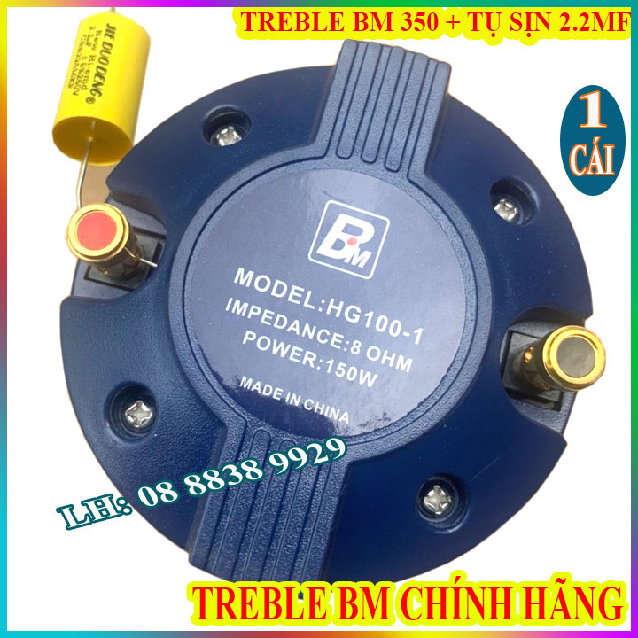 LOA TREBLE KÈN BM 350 CHÍNH HÃNG NHẬP KHẨU + TỤ 2.2MF SỊN - GIÁ 1 LOA