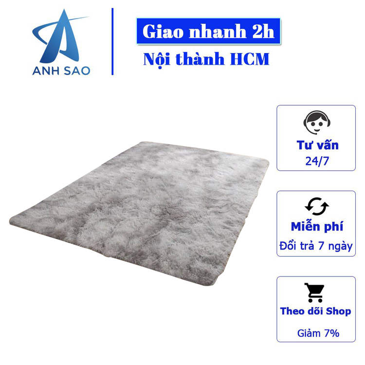 Thảm lông trải sàn phòng khách loang màu A phong cách Tây Âu - kích thước 1m6 x 2m