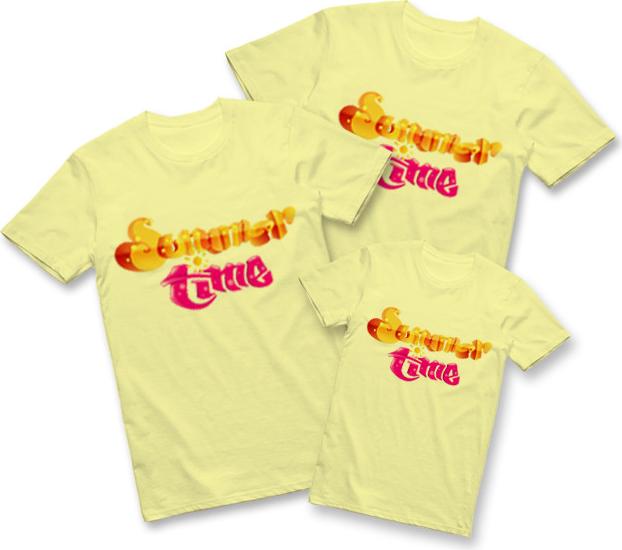 Áo Thun Gia Đình ATLAN Mã TKA39 Màu Vàng Nhạt