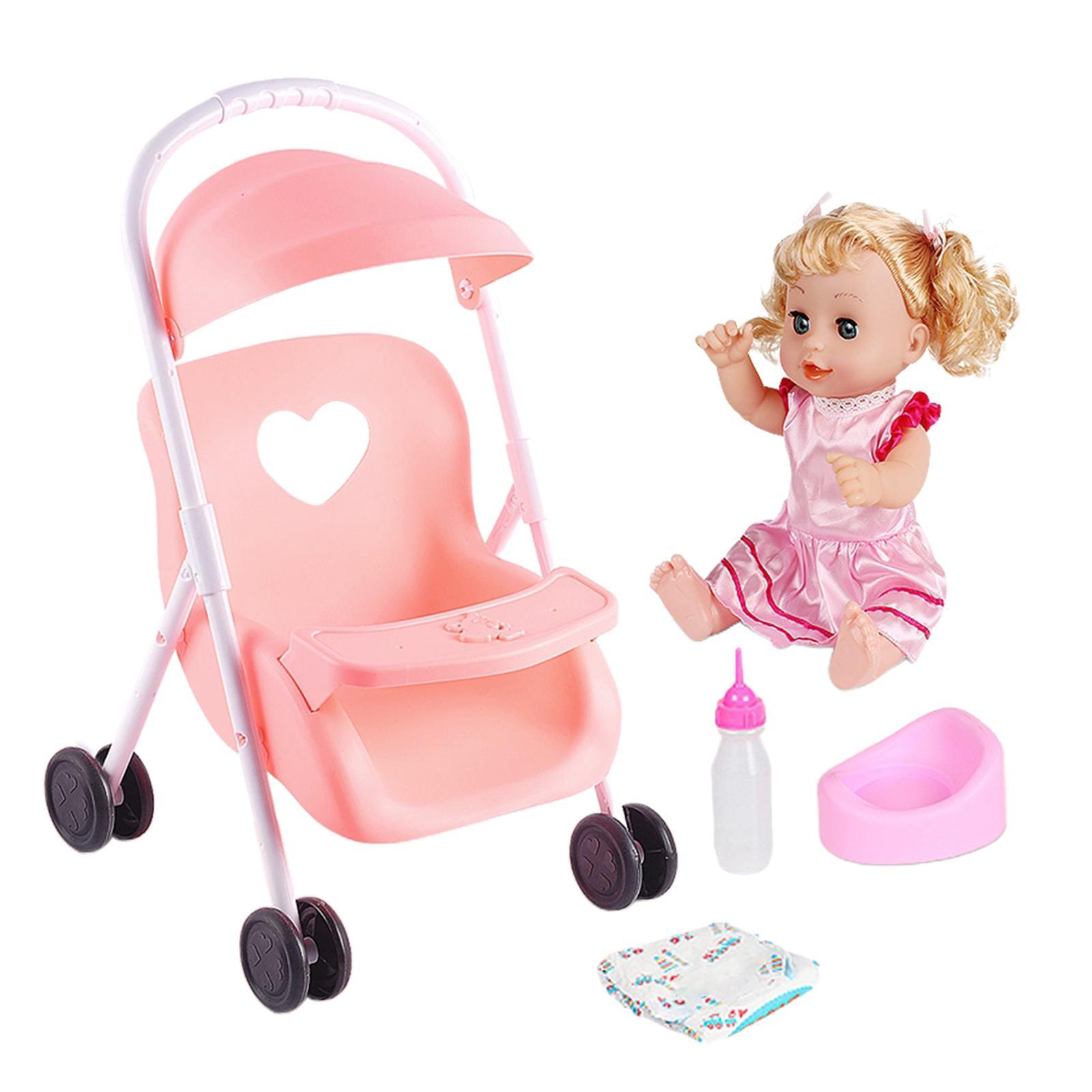 Dolls  Doll with Mini Stroller Carriages for Children