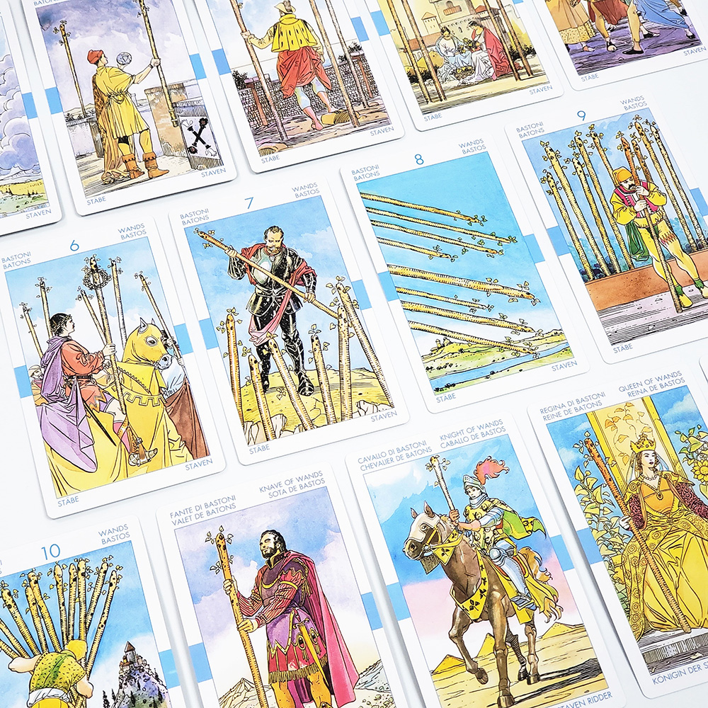 Bộ Bài New Universal Waite Tarot 7x12 Cm Tặng Đá Thanh Tẩy