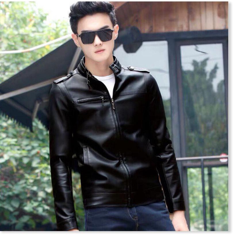 Áo khoác da nam dây kéo đồng da xịn k bong tróc cực ngầu cho anh em THỜI TRANG LANA FASHION