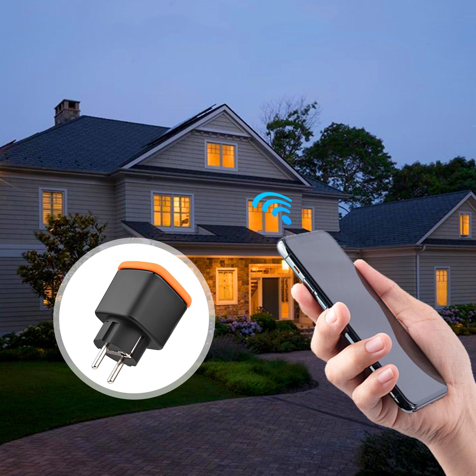 Wi-Fi Smart Plug Mobile Phone Remote Control Smart Socket with Countdown and Timing Function for Smart Home 16A EU Plug