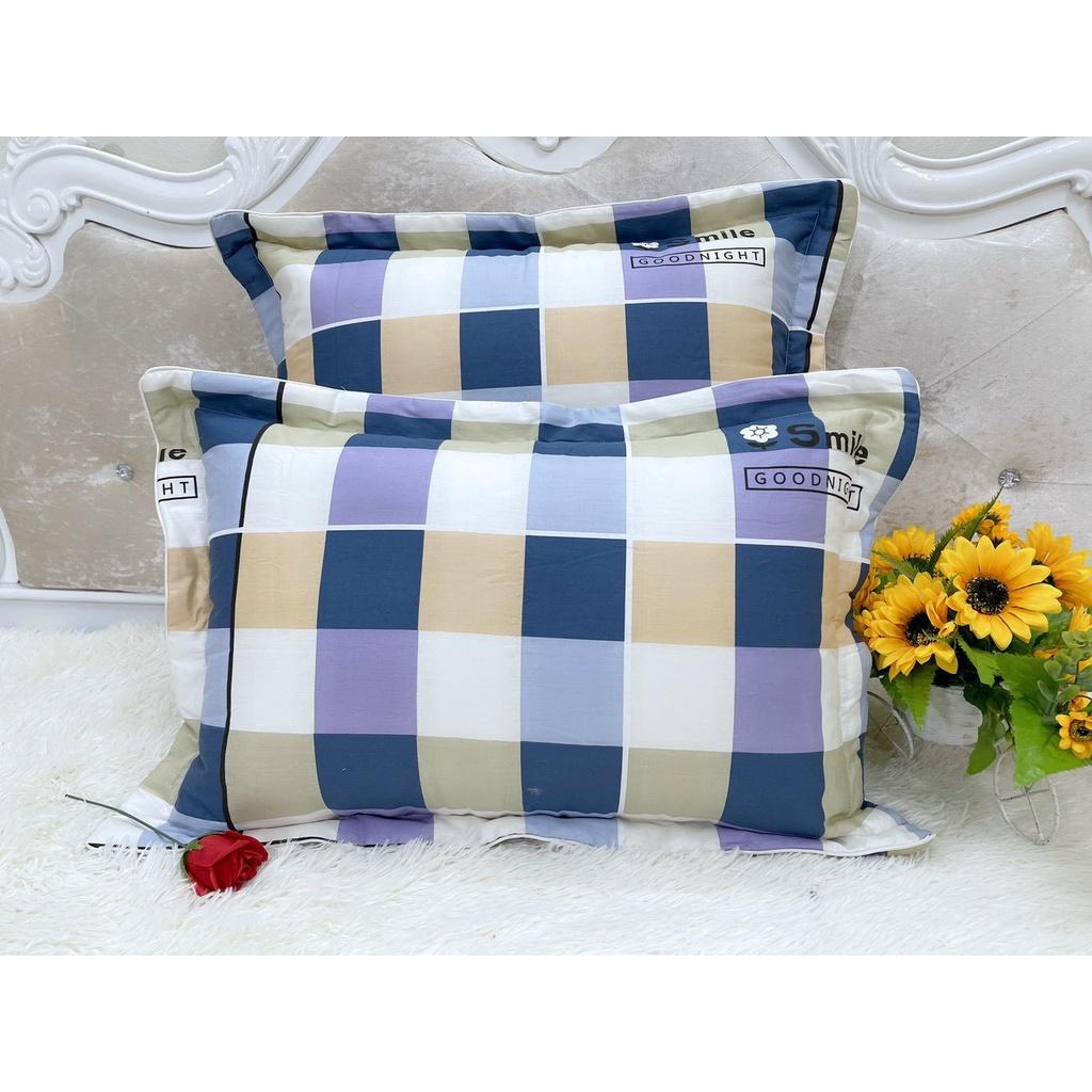 Vỏ Gối Nằm 100% Cotton Hàn Loại Đẹp Lót Bông Kích Thước 45x65cm