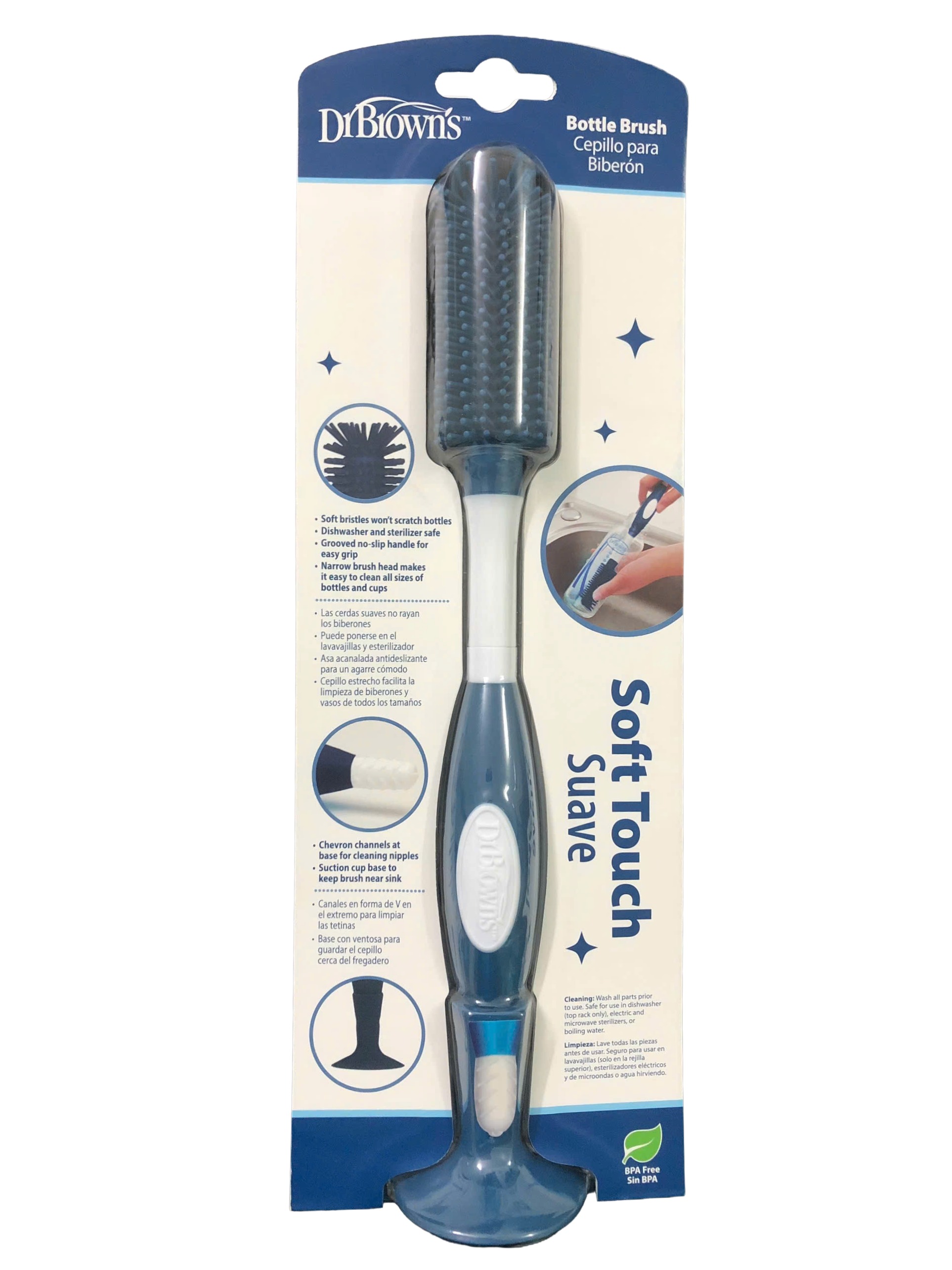 [ AC077 ] Cọ bình sữa silicone đầu nhỏ siêu mềm - Dr.Brown's