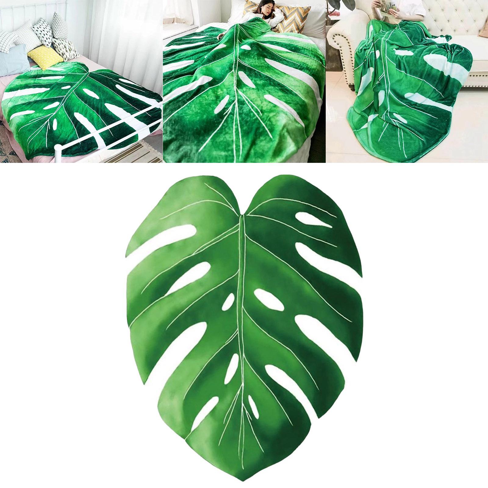Comfortable Leaf Blanket Flannel Blanket Throw Blanket for Home Indoor Bed Light