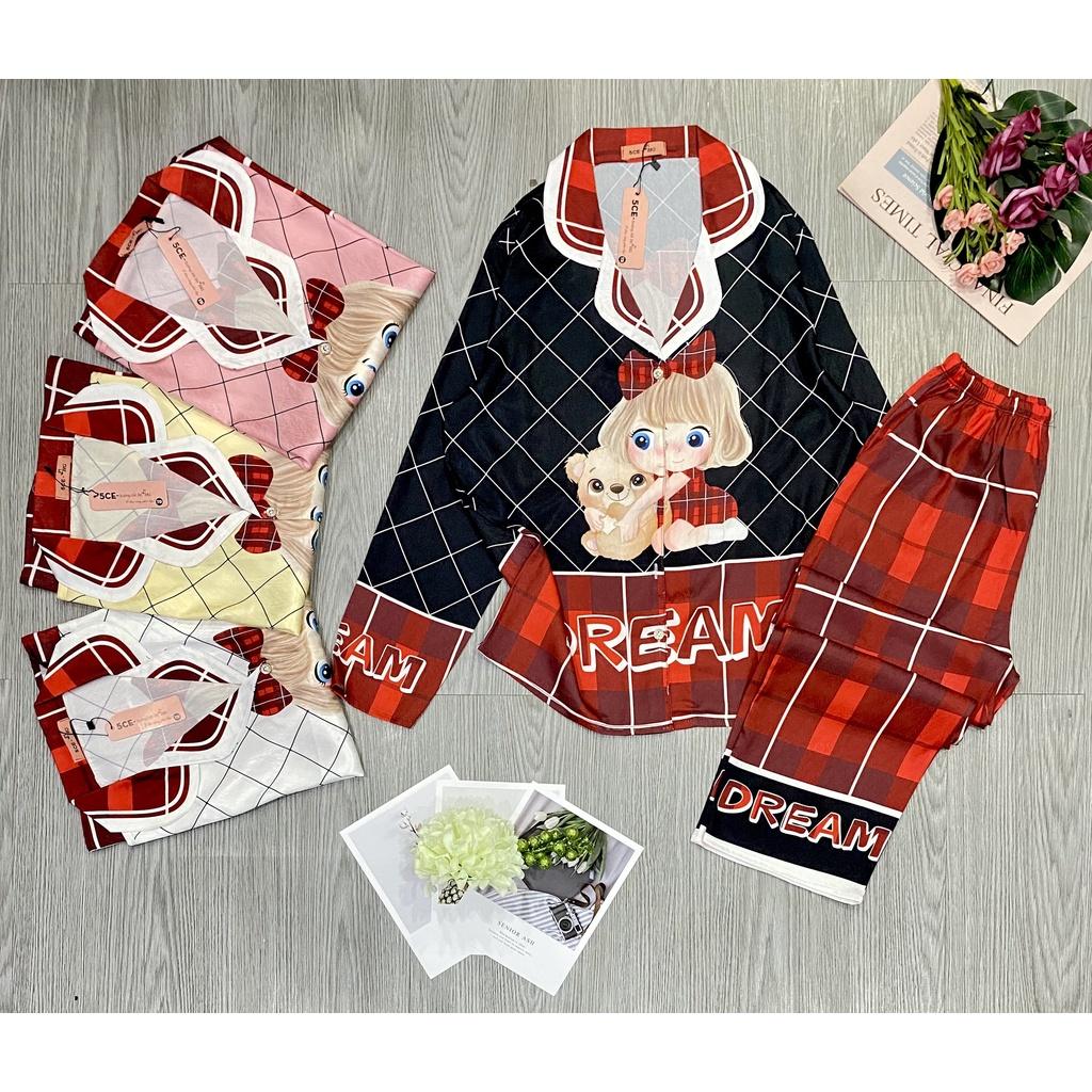 Bộ Pyjama lụa xước ánh kim cao cấp HÀNG THIẾT KẾ MỚI.