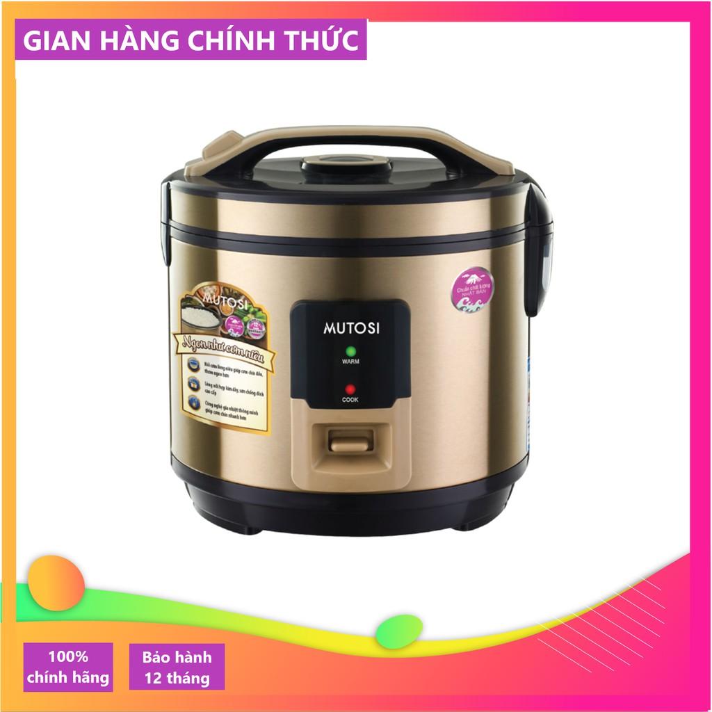 Nồi cơm điện Mutosi MR-36 (Vàng đồng) lòng niêu chống dính 1.8L - Hàng chính hãng