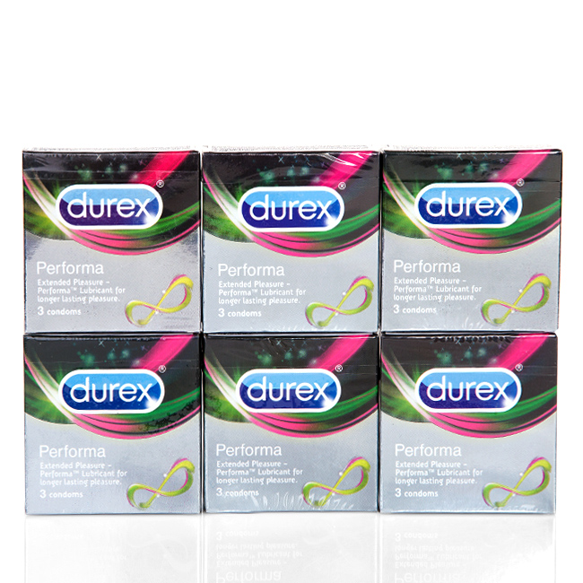 Combo 6 Hộp Bao Cao Su Durex Performa -Tăng Thời Gian (hộp 3 chiếc)