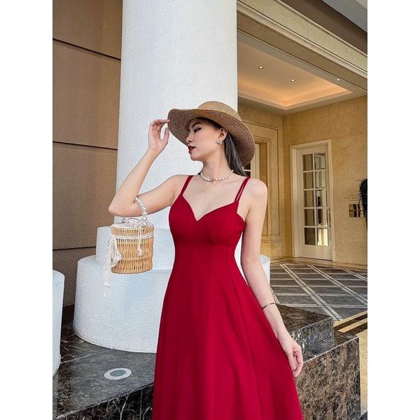 Meiji Dress | Đầm đỏ dự tiệc 2 dây tùng xoè Story.clothes thời trang nữ