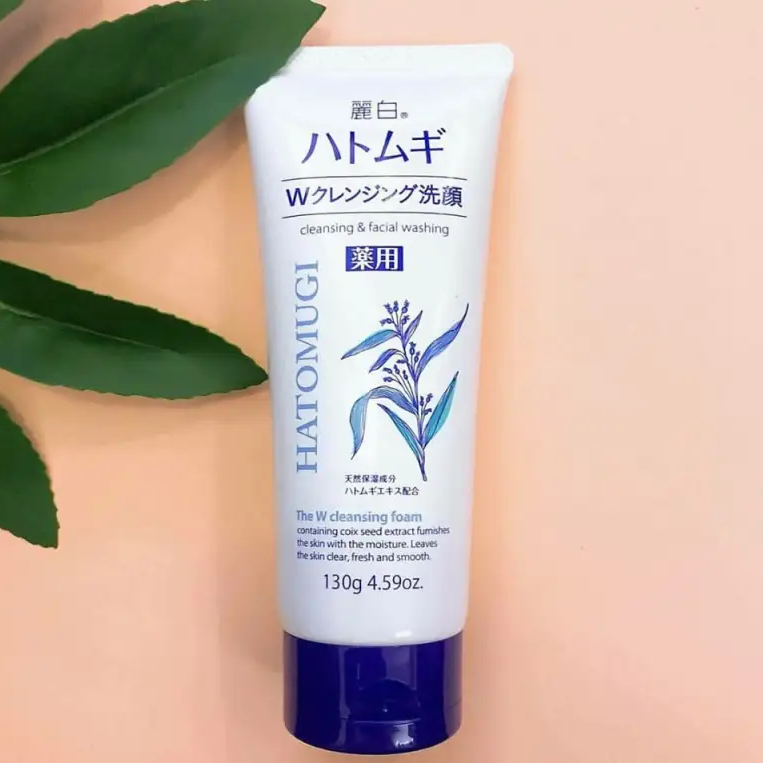 Sữa rửa mặt tẩy trang sáng da Hatomugi 130g/tuýp