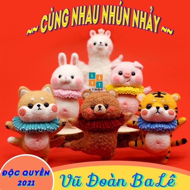 Bộ len chọc các 9 bé VŨ ĐOÀN BA LÊ, có hướng dẫn bằng video cho người mới bắt đầu, needle felting