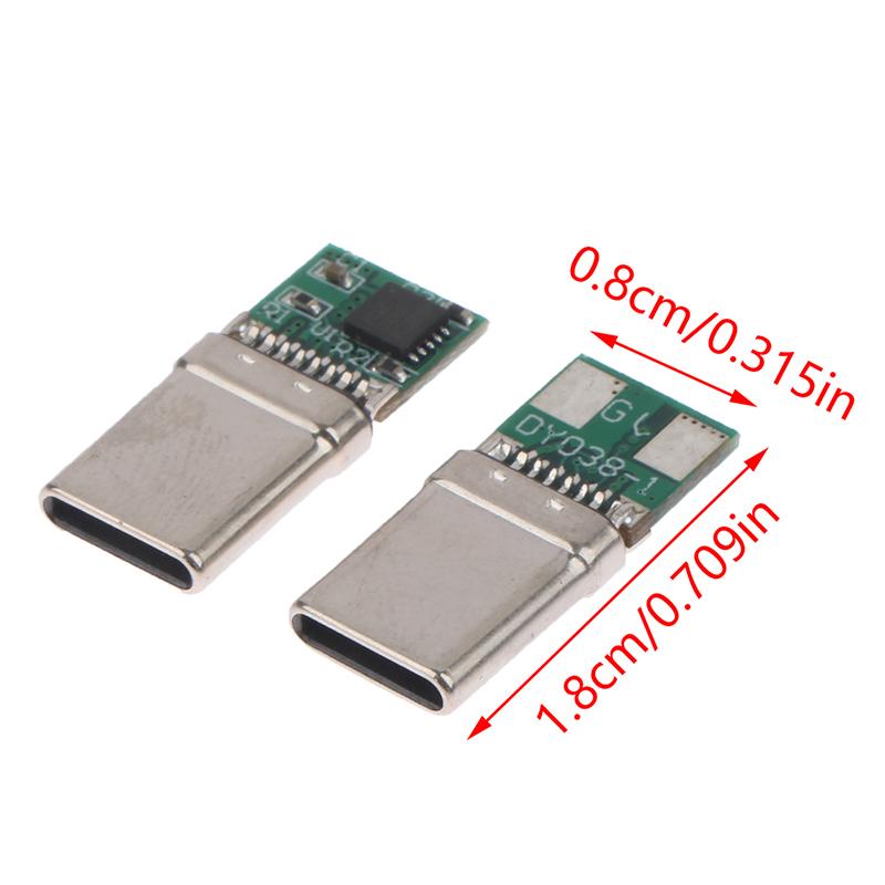 PD/QC Sạc Nhanh 9V 12V 15V 20V PD Mô-đun mồi nhử PD 2 3.0 DC Cáp Kích Hoạt USB Type-C Nam Cắm QC4 Đầu Nối Sạc Màu sắc: 1 cái