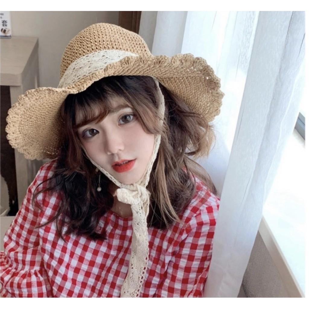 MŨ CÓI VINTAGE DÂY REN KHÔNG CỐ ĐỊNH MÃ-04