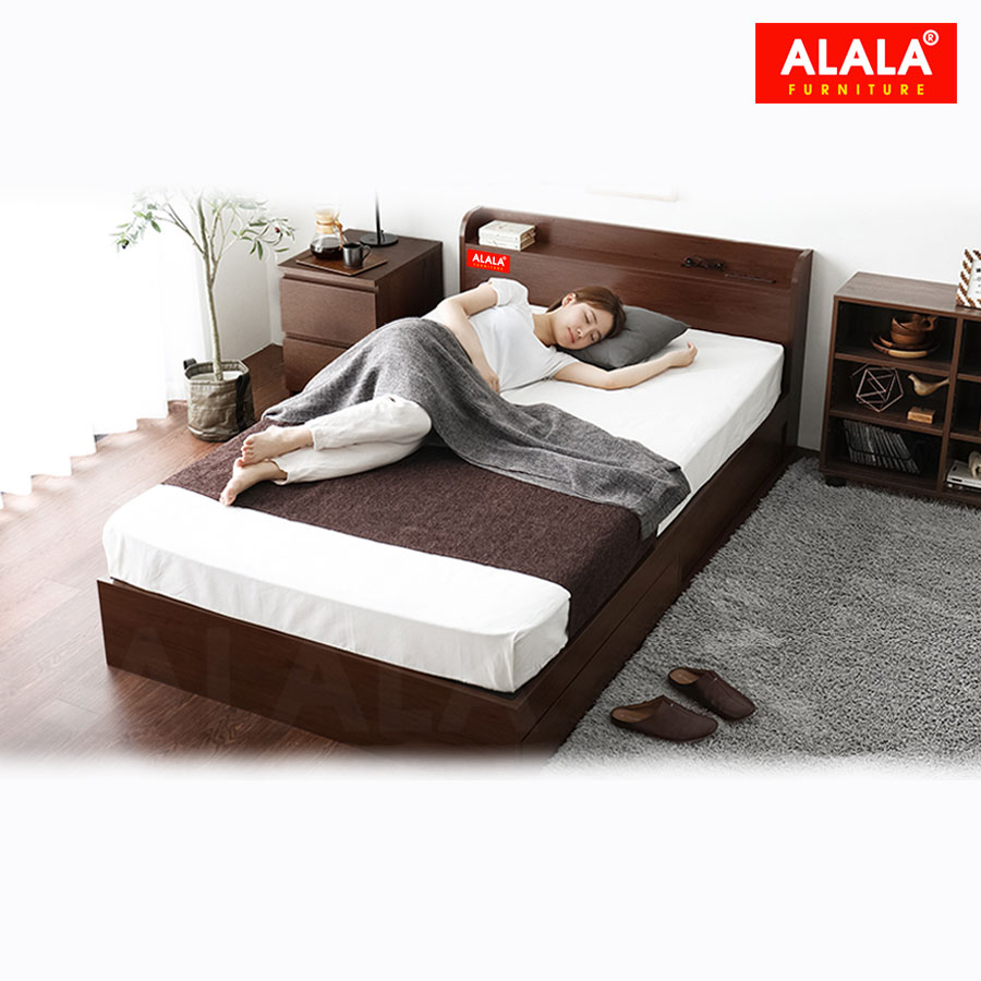 Giường ngủ ALALA64 + 2 hộc kéo / Miễn phí vận chuyển và lắp đặt/ Đổi trả 30 ngày/ Sản phẩm được bảo hành 5 năm từ thương hiệu ALALA/ Chịu lực 700kg